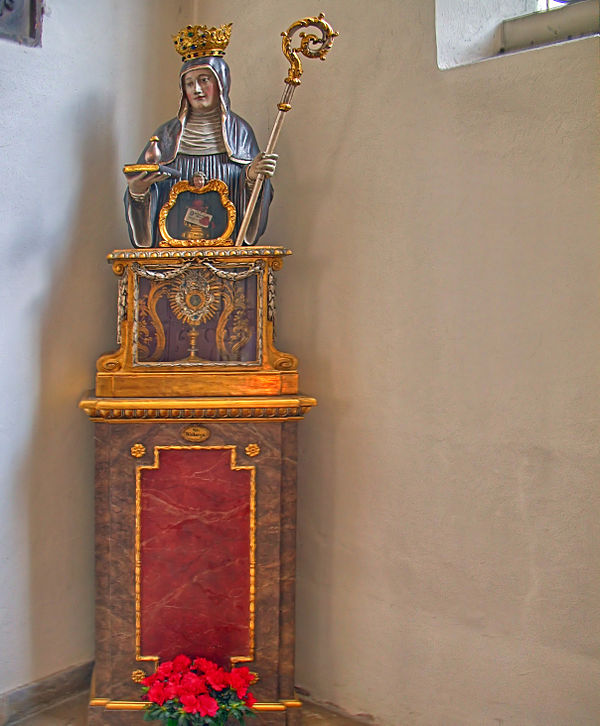 The relics of Saint Walpurga are housed at Saint Peter's Church in Munich, where they are venerated, especially on 25 February (Saint Walpurga's death