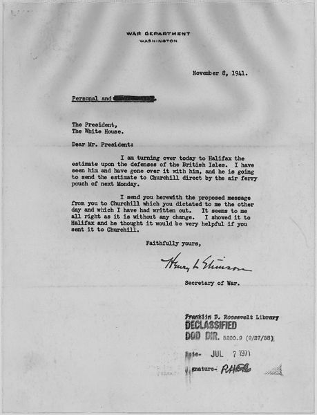 File:Henry Stimson to Franklin D. Roosevelt - NARA - 194873.jpg