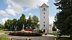 Holy Trinity Tower & Statue, Jelgava, Latvia.jpg