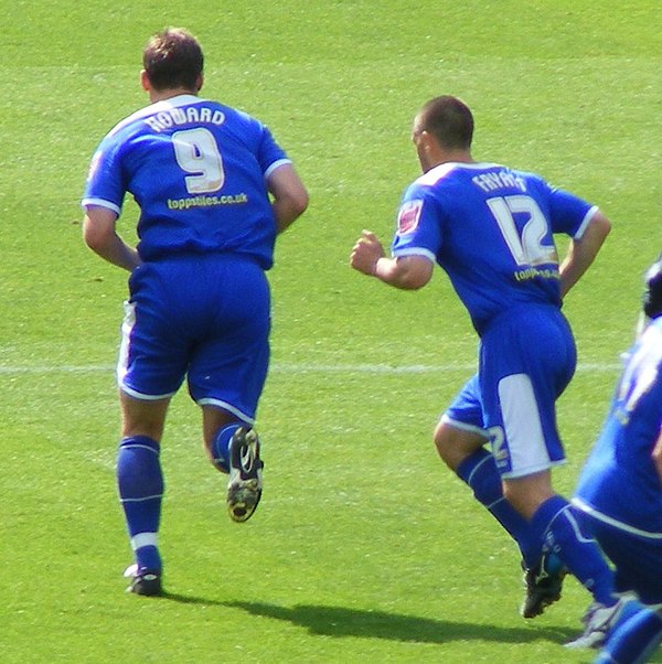 Steve Howard and Matty Fryatt playing for Leicester City on 13 September 2008