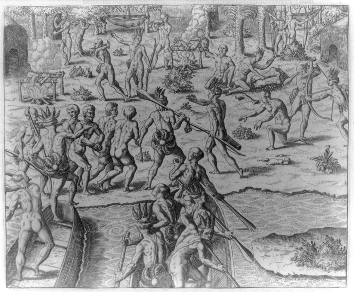 File:Illustrations of Johannes Staden's description of the Tuppin Inwa Indians- European prisoners being fried and eaten by the Tuppin Inwa LCCN2007677256.tif