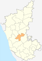 District de Davanagere - Carte