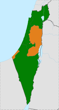 Peta memperlihatkan lokasiIsrael and State of Palestine