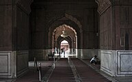 Jami' Masjid, also known as a Jama Masjid situated in Delhi, India. This is the largest mosque in India and was begun by Shah Jahan in 1650 and completed after six years at a cost of about ten lakhs of rupees.