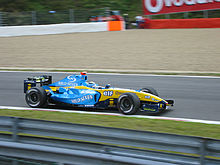 Jarno Trulli took pole position for the Renault team. Jarno Trulli 2004 Belgium 2.jpg