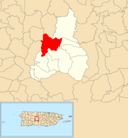 Местоположение Джаюя Абаджо в муниципалитете Джаюя показано красным