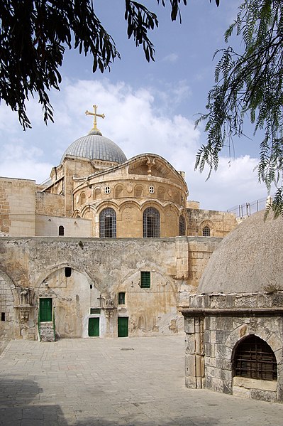 View of the Holy Sepulchre, East Jerusalem, Israeli-occupied West Bank