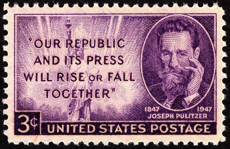 File:Joseph Pulitzer 3c 1947 issue U.S. stamp.jpg