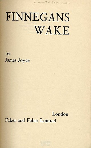 <i>Finnegans Wake</i> 1939 novel by James Joyce
