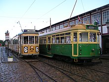 W6 965 at the Skjoldenaesholm Tram Museum KS 470 and Melbourne on Sporvejsmuseet Skjoldenaesholm.JPG