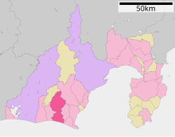 Lokalizacja Kakegawy w prefekturze Shizuoka