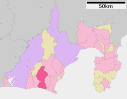 Kakegawas läge i Shizuoka prefektur