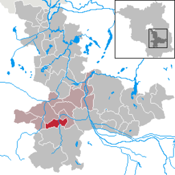 Läget för kommunen Kasel-Golzig i Landkreis Dahme-Spreewald