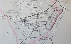 1827 survey map of Kilbirnie showing Nethermill Kilbirnie Map. Surveyed 1827. Robert Aitken.jpg