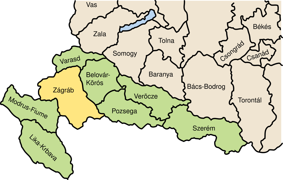 zágráb térkép Zágráb vármegye – Wikipédia