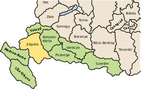 Hartă de poziționare pentru Comitatul Zagreb