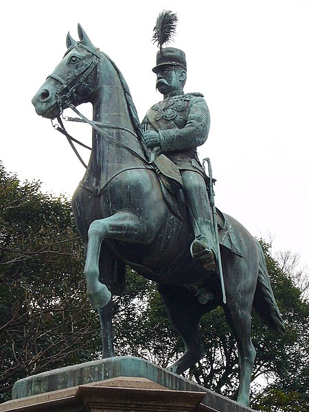 Statue of Prince Komatsu Akihito in Ueno Park.