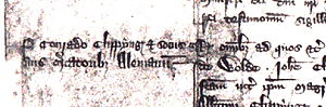English State Archives: Thanks to Edward III for "Conradus Clipping" and other merchants from "Almain" (Germany)