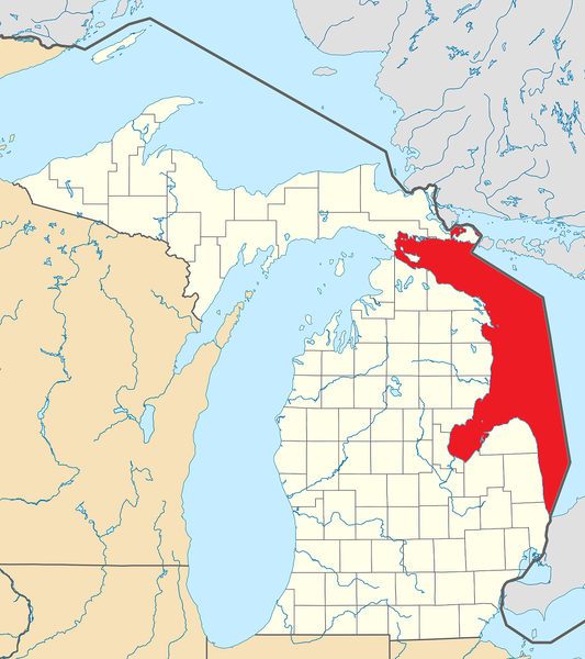 File:Lake Huron (Michigan highlighted).png