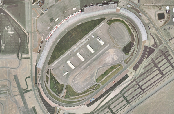 Las Vegas Motor Speedway vanuit de lucht.