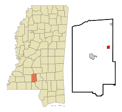 Lawrence County Mississippi Incorporated and Unincorporated areas Silver Creek Highlighted.svg