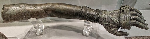 Left arm of a boxer statue