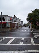 Calle Leyden, la primera calle en Plymouth.