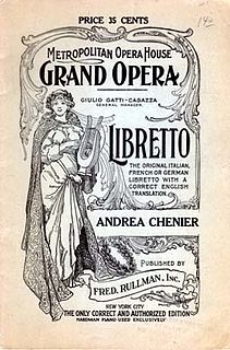 Libretto text used for an extended musical work