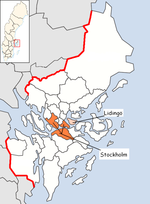 Location of the municipality of Lidingö