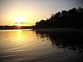 Coucher de soleil sur la plage de Maury