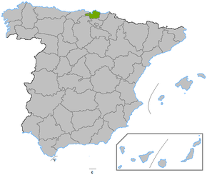 Poziția regiunii Vizcaya