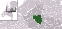 Breda'nin Kuzey Brabant'daki konumu
