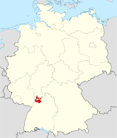 Situación de Wiesloch en Alemaña