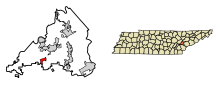 Loudon County Tennessee Zonele încorporate și necorporate Philadelphia Evidențiat 4757900.svg