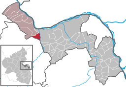 Läget för Münster-Sarmsheim i Landkreis Mainz-Bingen