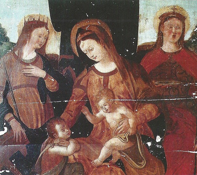 File:Madonna col Bambino e San Giovannino, particolare da pala nel Duomo di Adria.jpg