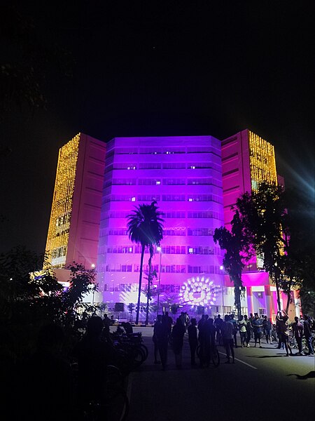 File:Mandakini Hostel, IIT Madras, on Diwali Night 2023.jpg