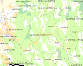 Mapa obce Saint-Rambert-en-Bugey