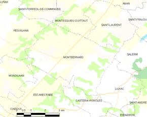 Poziția localității Montbernard