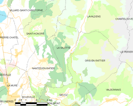 Mapa obce La Valette
