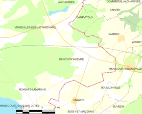 Poziția localității Beney-en-Woëvre