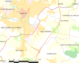 Mapa obce Saint-Paterne