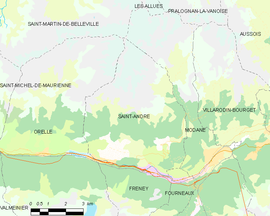 Mapa obce Saint-André