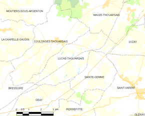 Poziția localității Luché-Thouarsais