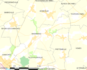 Poziția localității Maisnières