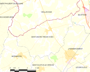 Poziția localității Saint-André-Treize-Voies