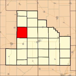 Zvýrazněná mapa Rural Township, Shelby County, Illinois.svg