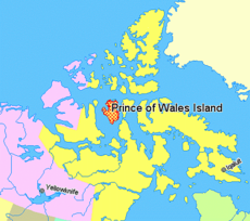 Map indicating Prince of Wales Island, Nunavut, Canada.png