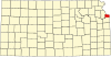 Map of Kansas highlighting Wyandotte County.svg