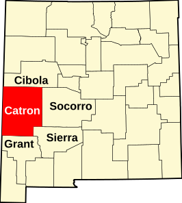 Locatie van Catron County in New Mexico